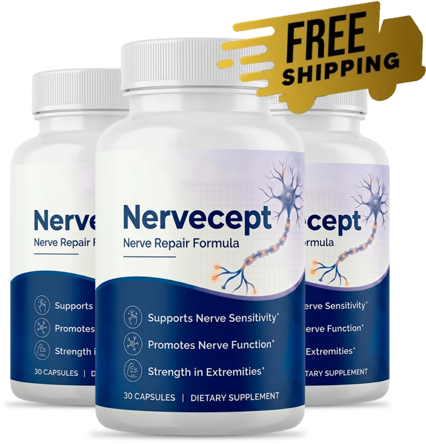 Nervecept Nerve Repair Formula — 3 bottle bundle with free shipping